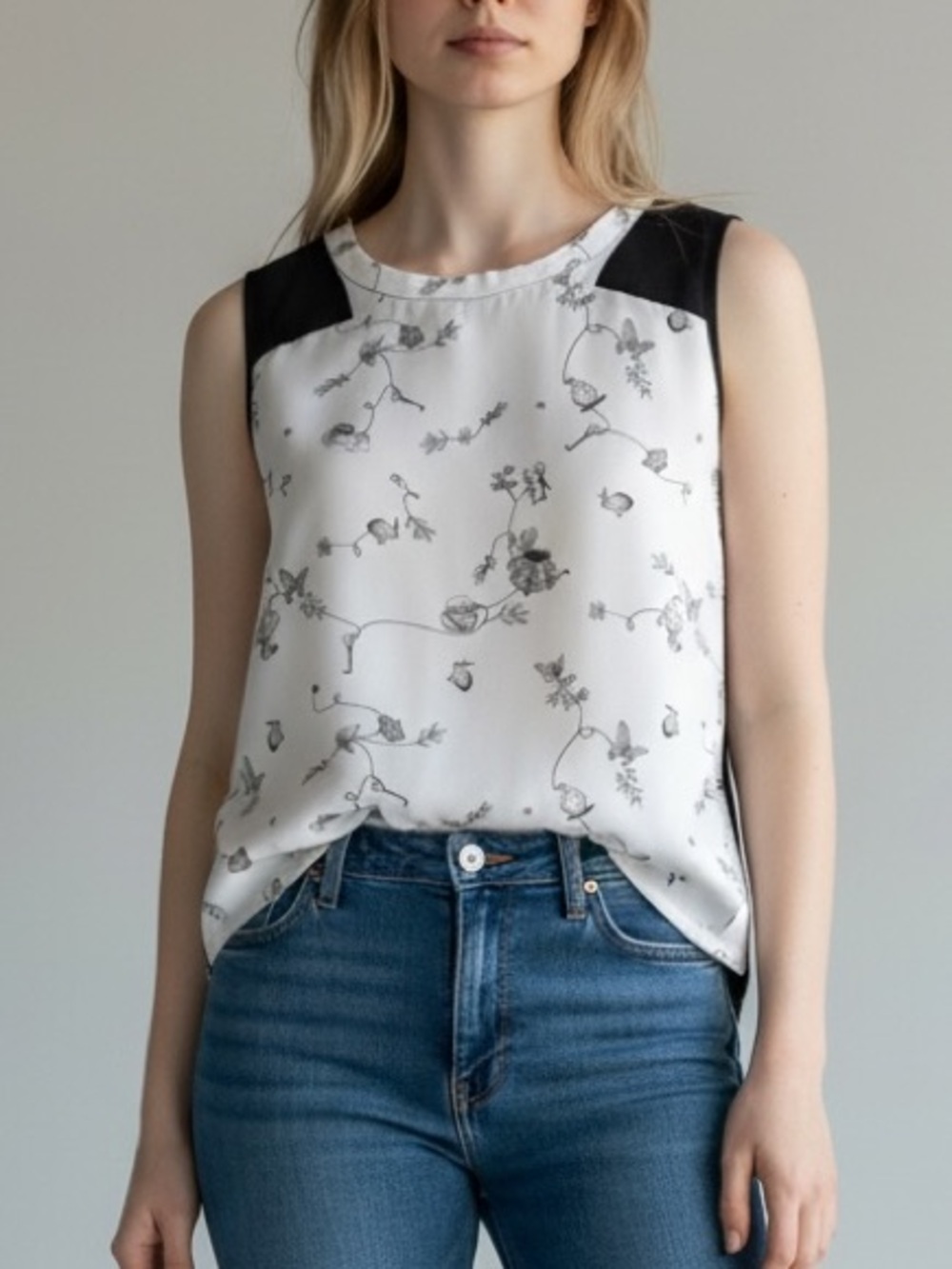 RW&CO. Top with alice in wonderland Accents